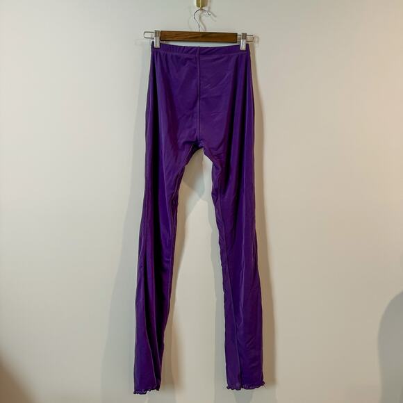 HOUSE of CB Erin Grape Mesh Trousers XS Purple Sheer Pants Sexy Rare - Picture 6 of 6